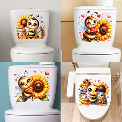 情人節新款愛心蜜蜂向日葵自粘牆貼畫浴室馬桶貼牆壁裝飾畫KSA-80