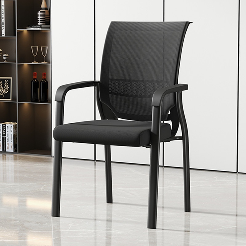 Stackable Chess and Card Room Breathable Mahjong Chair Comfortable Sedentary Staff Backrest Office Chair Conference Training Reception Mesh Chair