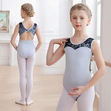 儿童体操服少儿舞蹈服练功服女大童芭蕾舞连体形体服金丝绒