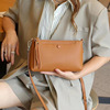 Fashionable leather phone bag, one-shoulder bag, city style, cowhide, genuine leather