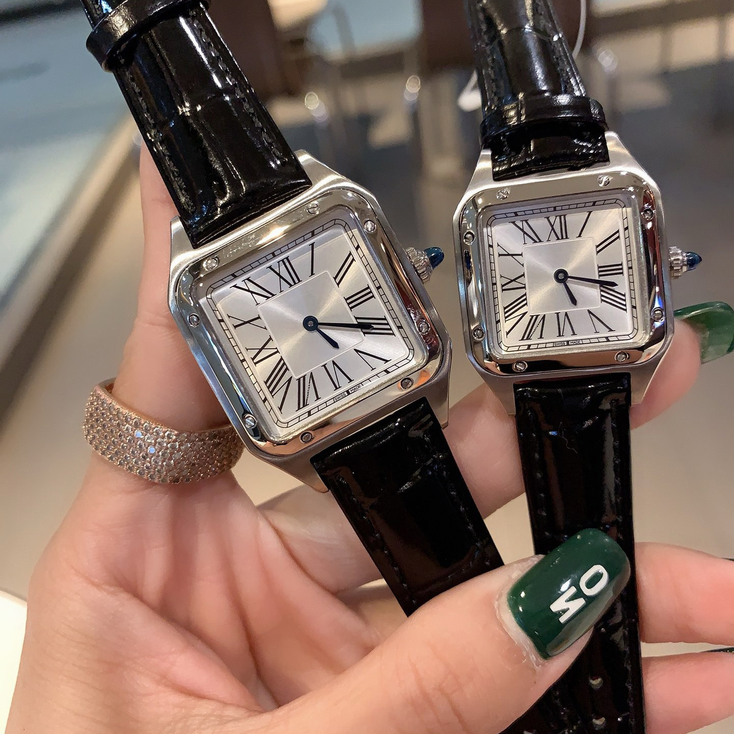 Micro-business wholesale small red book card tank watch Sandux couple watch Dumont square must quartz wrist watch