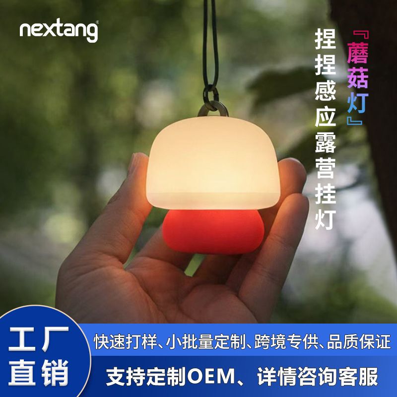 Cross-Border Luminous Bag Light, Small Mushroom Mini Heart-Shaped Handbag Light, Night Light, Touch-Sensitive Luminous Keychain