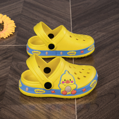 Boys' and Girls' Closed-Toe Croc-Style Shoes, Children's Garden Shoes, Cartoon Beach Shoes, Summer Kids' Crocks