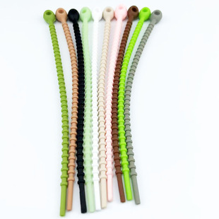New 215mm color silicone cable tie diy key chain data cable storage winder with advertising blind box gift