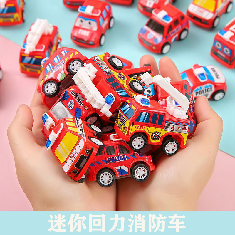 Mini Pull-Back Fire Truck Toy, Popular Gift for Children and Street Vendors