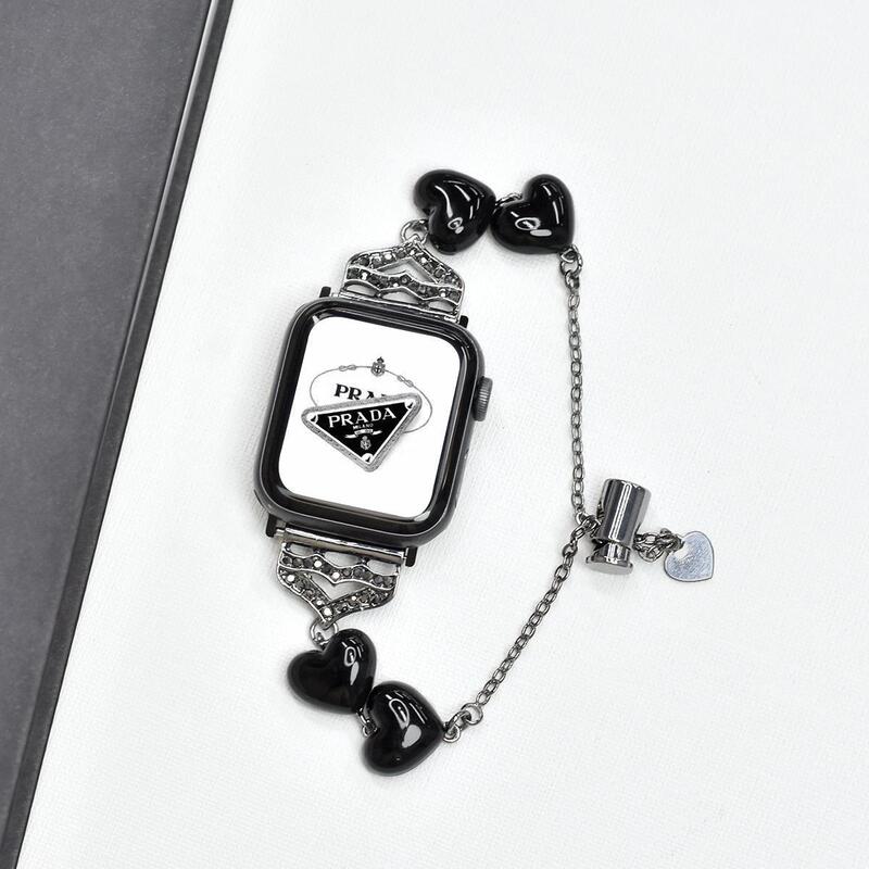 Super Heart Laser Watch Chain Suitable for Apple Watch iWatch Full Series Dial Strap