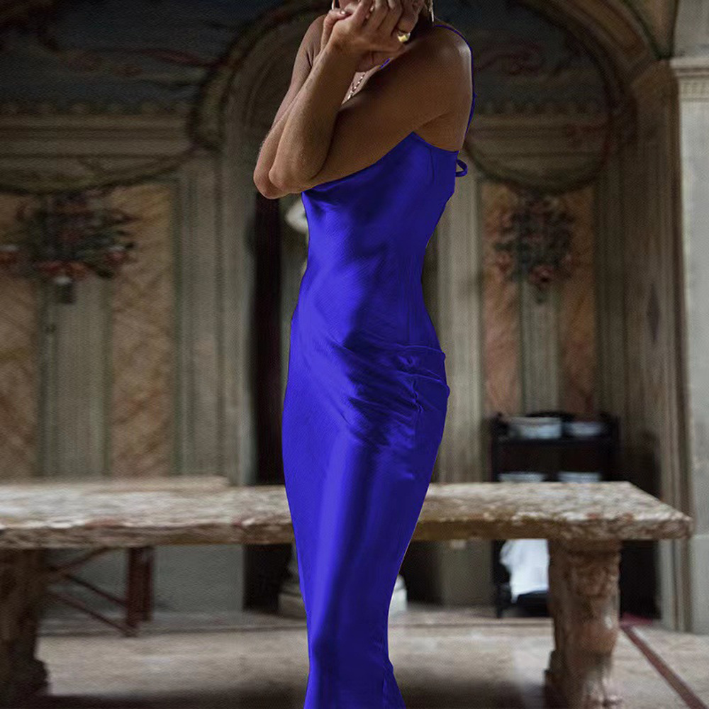 Women's Backless Suspender Fishtail Dress For Evening Cocktail_voghion.com