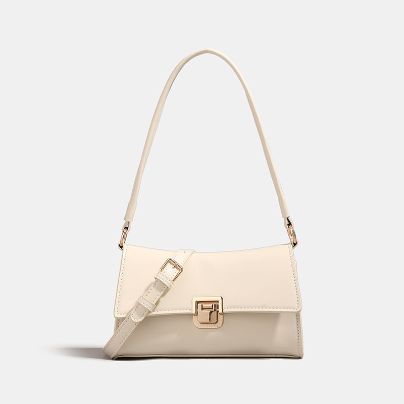 Hong Kong Style Retro Minimalist Baguette Underarm Bag 2025 New Niche Design Luxury Single Shoulder Crossbody Bag - Thumbnail 7