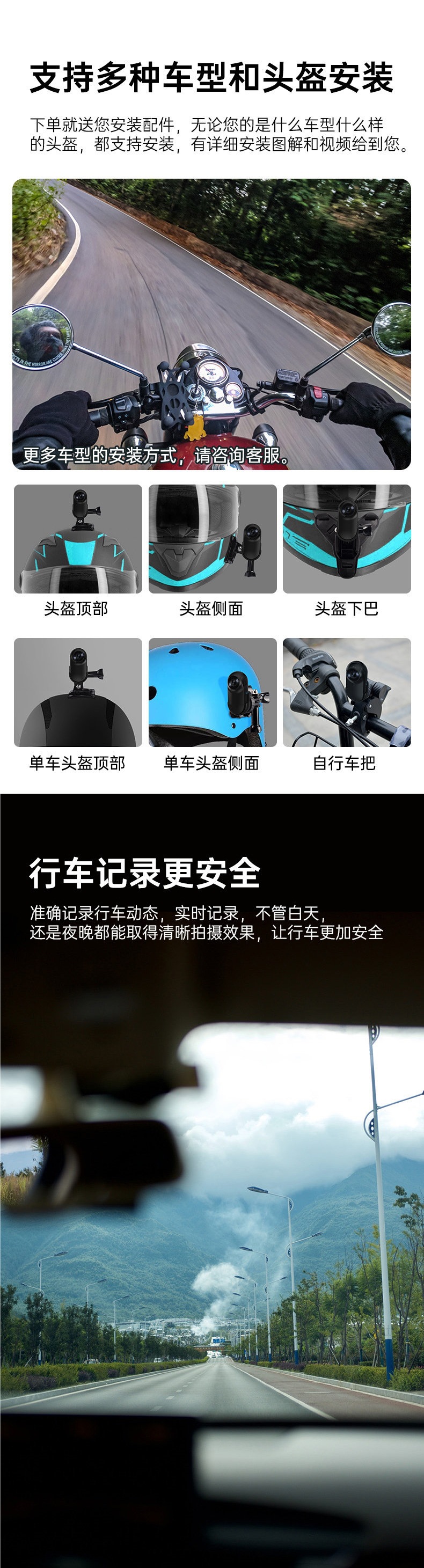 Yishidun 360 Sports Panoramic Camera Chest-Mounted Motorcycle Dashcam Thumb Pocket Camera