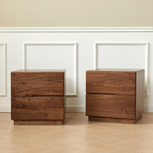 北美黑胡桃木暗格床头柜樱桃木床头柜储物柜白橡木私密物品储藏柜