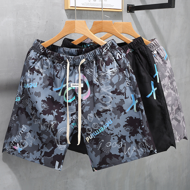 Sneldrogende hardloopshorts voor heren van 12,7 cm (5 inch) - Ademende sportshorts met trekkoord voor de sportschool en het strand._voghion.com