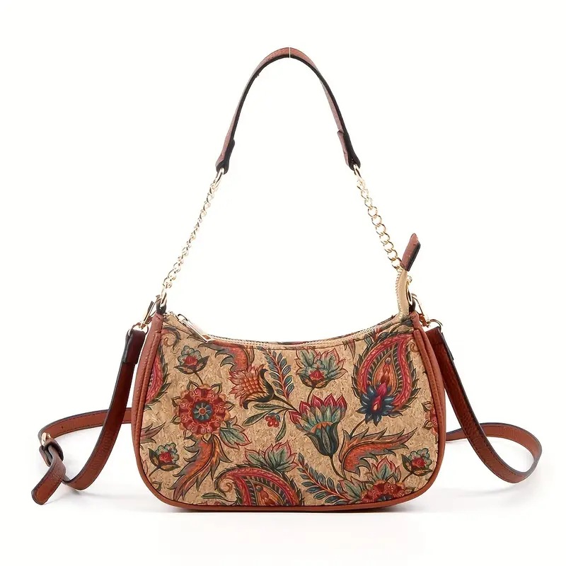 2024 Lingge Printed Art Handbag, Elegant Underarm Bag, Fashionable, Simple, and High Grade Single Shoulder Bag Bottom PU_voghion.com