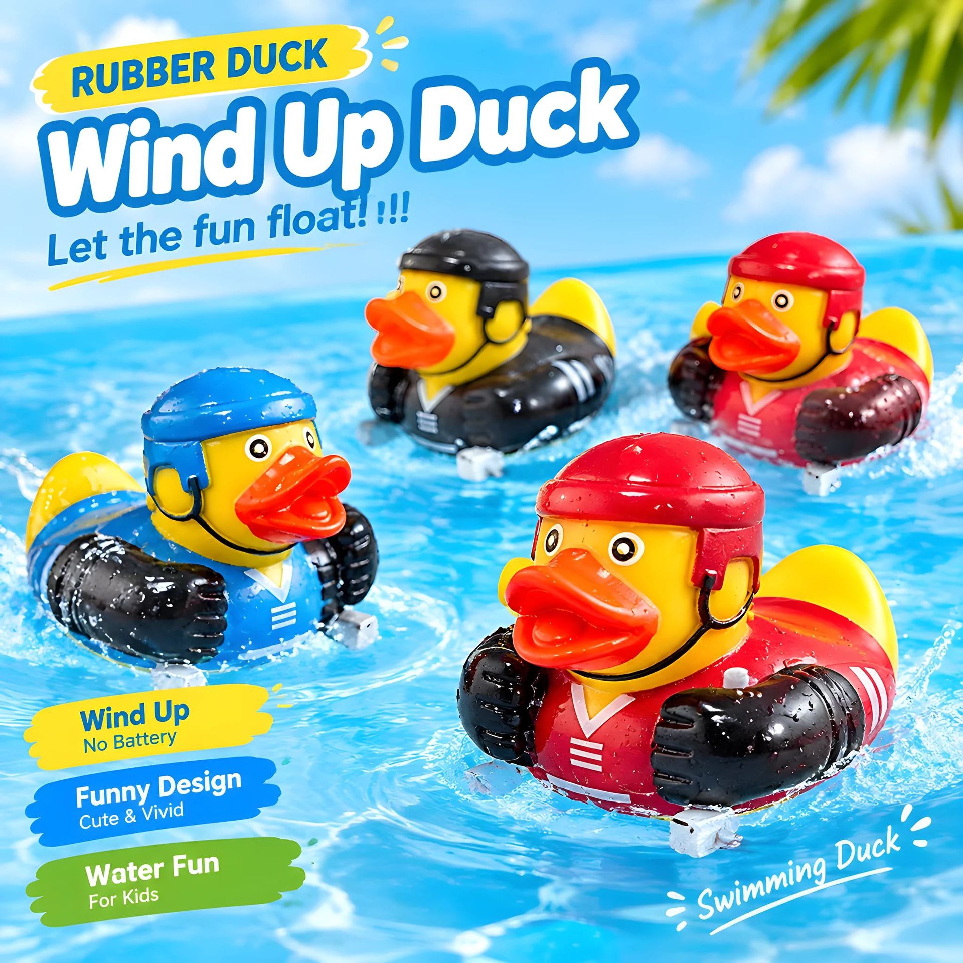 Little Yellow Duck Toy, Big Yellow Duck for Bathing, Children's Swimming and Water Play, Squeeze Toy Duck