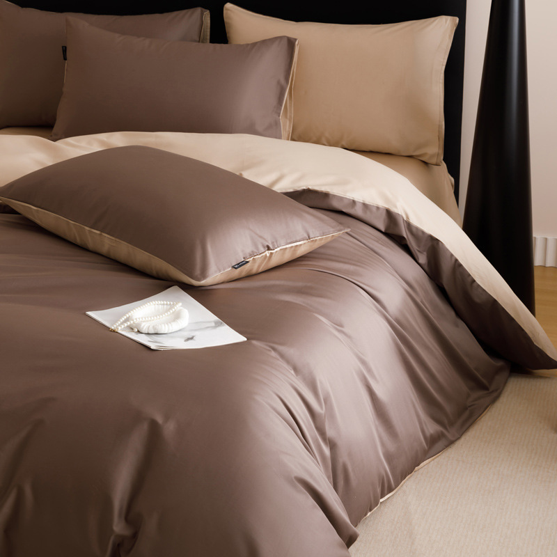 Light luxury 100S long staple cotton sheets four-piece cotton satin quilt cover hotel bedding wholesale Light luxury 100S long staple cotton sheets four-piece cotton satin quilt cover hotel bedding wholesale