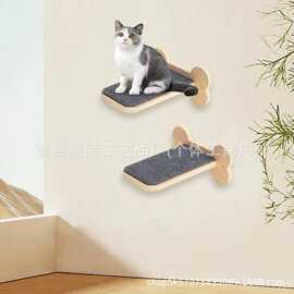 木制壁挂猫床家用阳台猫架宠物窝实木防滑猫爬架墙上猫窝专用