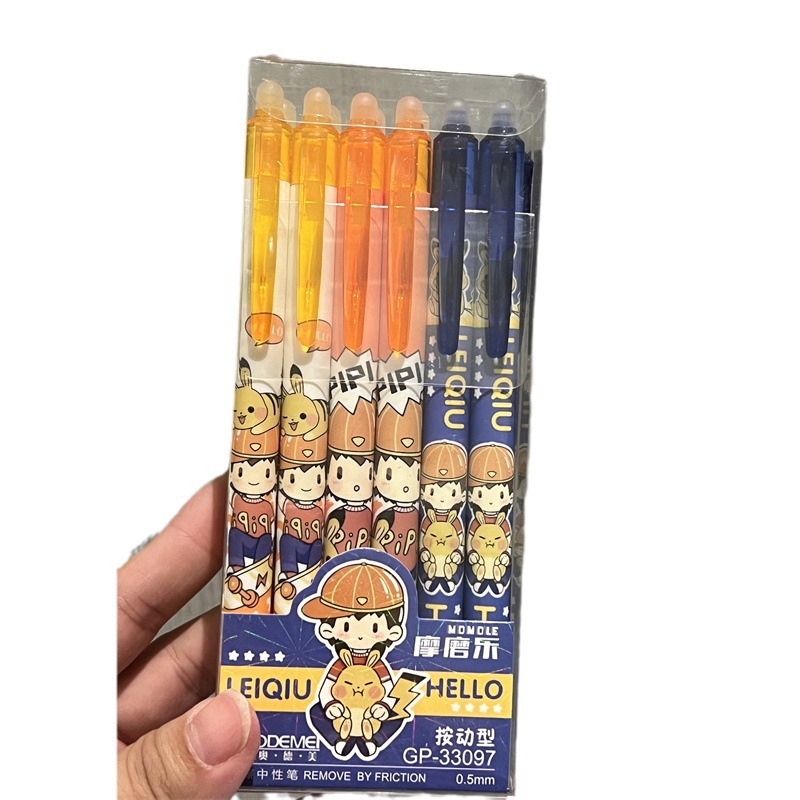 Mo le pluma de gel borrable premio de estudiante final en caja de alto aspecto Pluma de gel borrable pluma de agua borrable azul