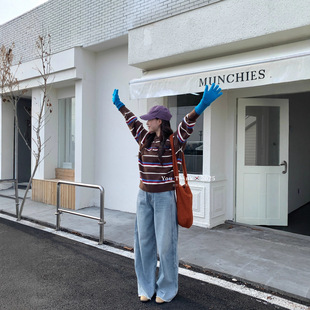 【You Think】十三行时尚版型巨好设计感直筒阔腿宽松百搭牛仔裤-阿里巴巴