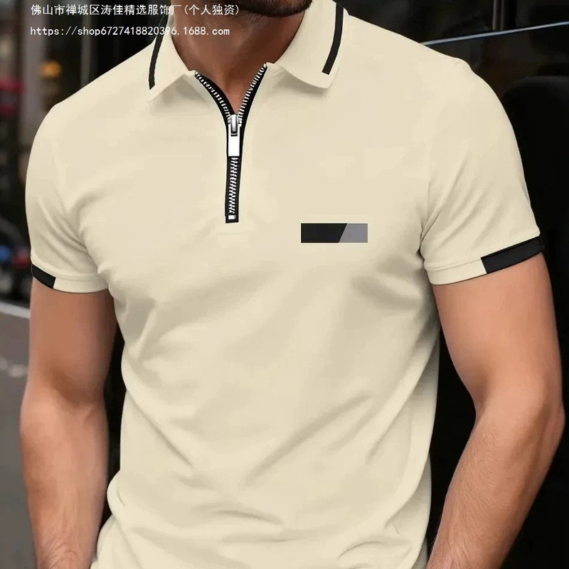 Cross-Border Independent Site Tk Shein Off-White Zipper Small Label Polo Factory Wholesale Direct Sales Aliexpress In-Stock Temu