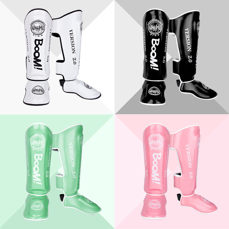 Sanda Fighting Thai Boxing Leggings with Instep Adult Children Female Male Ankle Shin Plate Thickened Training Fighting Taekwondo
