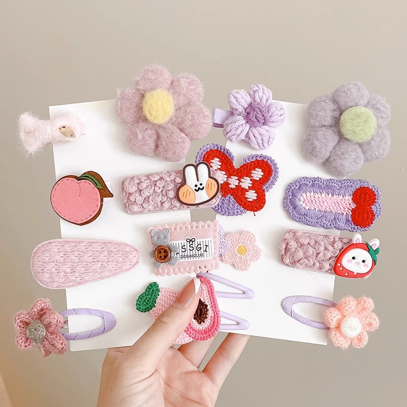 Orejas de gato lindo para niños horquilla de otoño para niñas clip de cierre de horquilla roto clip superior tridimensional tocado de horquilla de tamaño pequeño