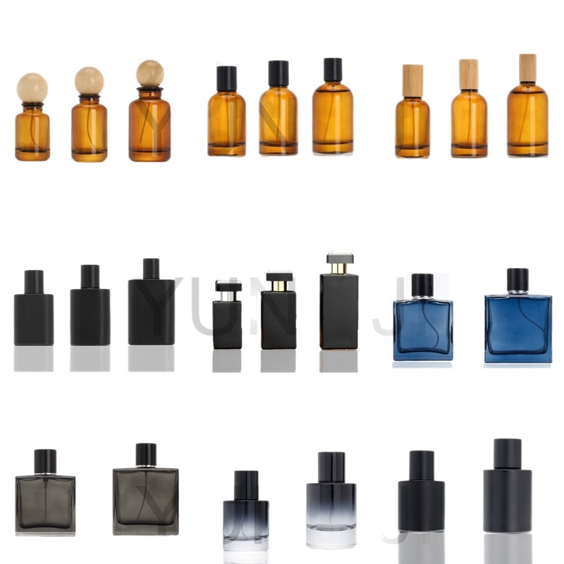现货15卡口香水瓶30ml50ml100ml玻璃喷雾瓶茶色哑黑款香水分装瓶|undefined