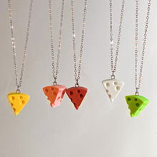 韩国森系甜美奶酪项链女 欧美ins风创意设计奶酪陷阱项链友谊项链