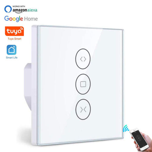 Factory Doodle WiFi+Bluetooth Dual Mode Alexa Voice Control Smart Touch Euro Standard Curtain Switch