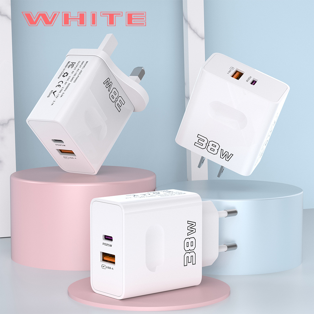 Cargador de alta potencia multipuerto poroso con cabeza de carga rápida de uso general, estándar americano, estándar europeo, estándar británico, estándar australiano, multiinterfaz