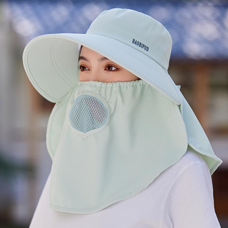 Nuevo sombrero de mujer sombrero solar ultravioleta gran bisel transpirable máscara de cubierta completa sombrero de sol sombrero de té sombrero de sol al aire libre