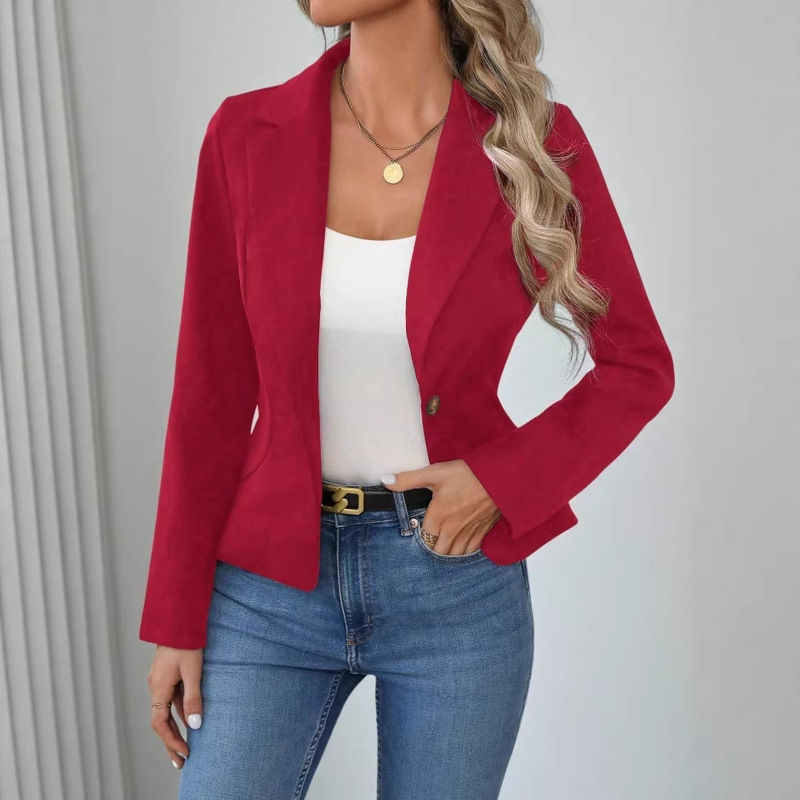 2025 Amazon Wish Hot-Selling Item: Women's High-End Solid Color Blazer