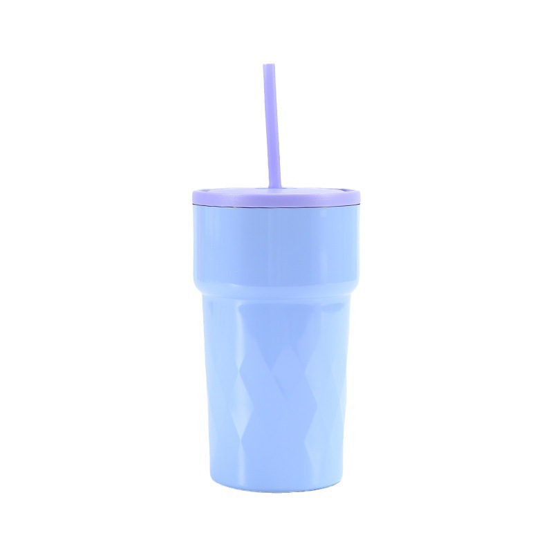 Transfronterizo nuevo 304 taza de vacío de acero inoxidable de alto aspecto taza de paja al aire libre conveniente calentador de hielo taza de coche