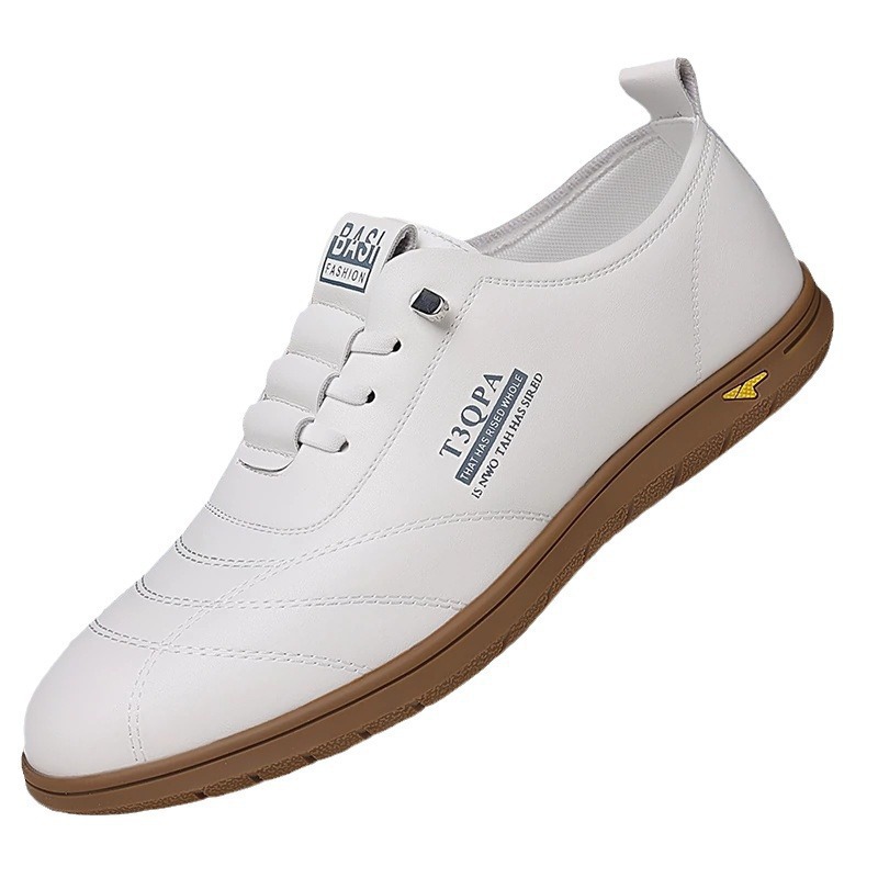 Comfortable Men's Leather Loafers Lightweight Casual Slip-on Shoes_voghion.com