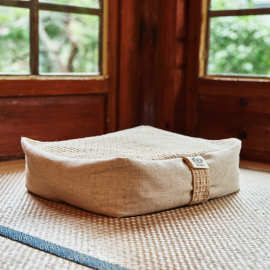 茶室蒲团原家用单日亚麻客厅禅意冥想飘窗瑜伽枕加厚蒲团坐墩藤越