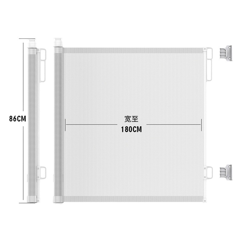 Barra de puerta telescópica PRObebi, escalera interior, valla protectora para niños sin perforación, valla para perros, valla para mascotas