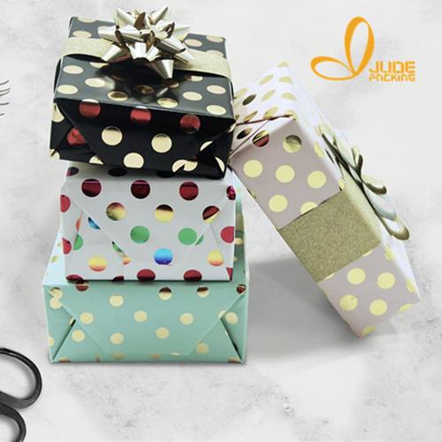 Gold Foil Polka Dot Gift Wrap Paper Christmas Gift Wrap Paper Valentine's Day Birthday Gift Wrap Paper Regular Gift Wrap Paper