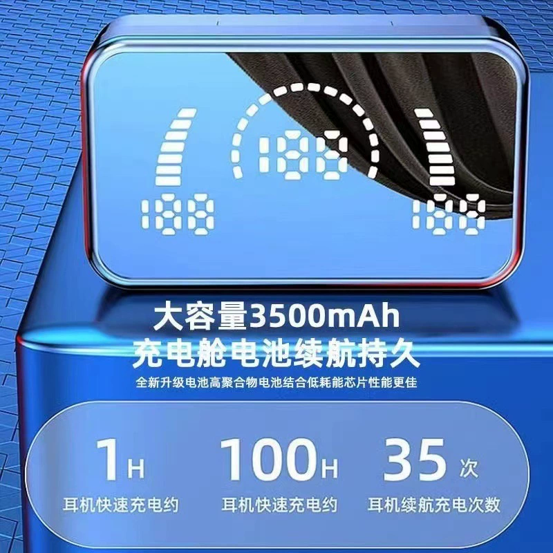 HD-дисплей 2025 новый Bluetooth-наушник беспроводной шумоподавление полузакрытые уши, ультрадлительная батарея для спорта бег универсально