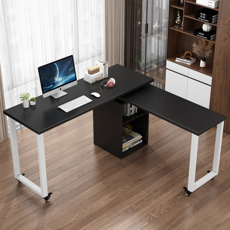 Rotating computer desk home Modern corner desktop desk simple simple double writing desk parent-child wholesale