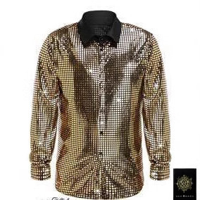 2025 Men's 70S Disco Costume Flared Pants Shirt Wig Necklace Beard Sunglasses 2025 Men's 70S Disco Costume Flared Pants Shirt Wig Necklace Beard Sunglasses