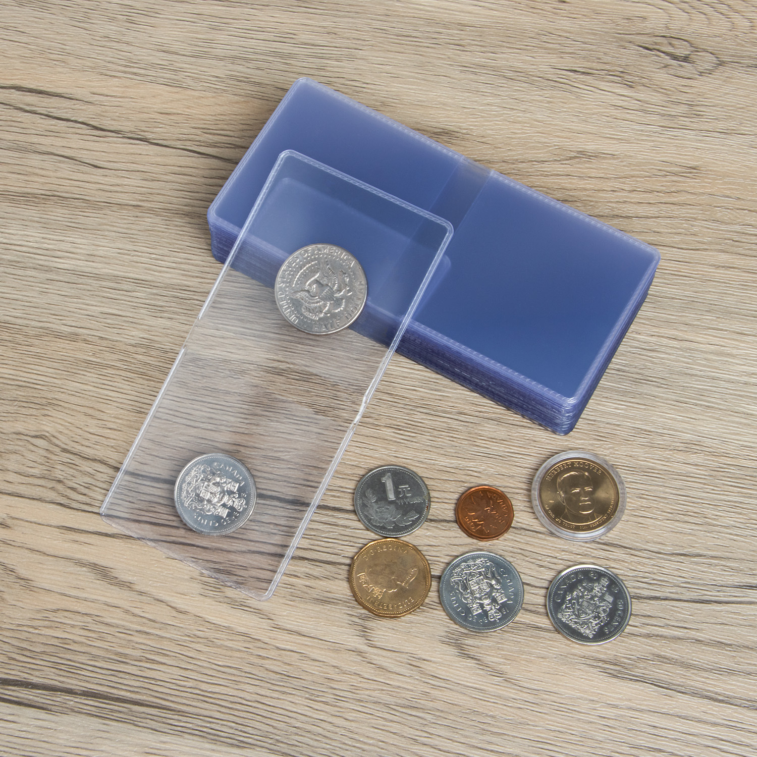 Monedas semirrígidas, insígnia de plata, caja ajustable de protección de monedas, coleccionistas de monedas antiguas, monedas conmemorativas al por mayor.