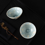 宋朴苏扬烨大师结晶釉晶花主人杯品茗杯窑变斗笠杯个人专用礼盒装