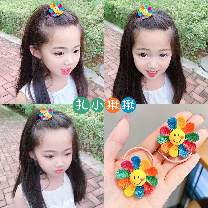 太阳花笑脸发圈