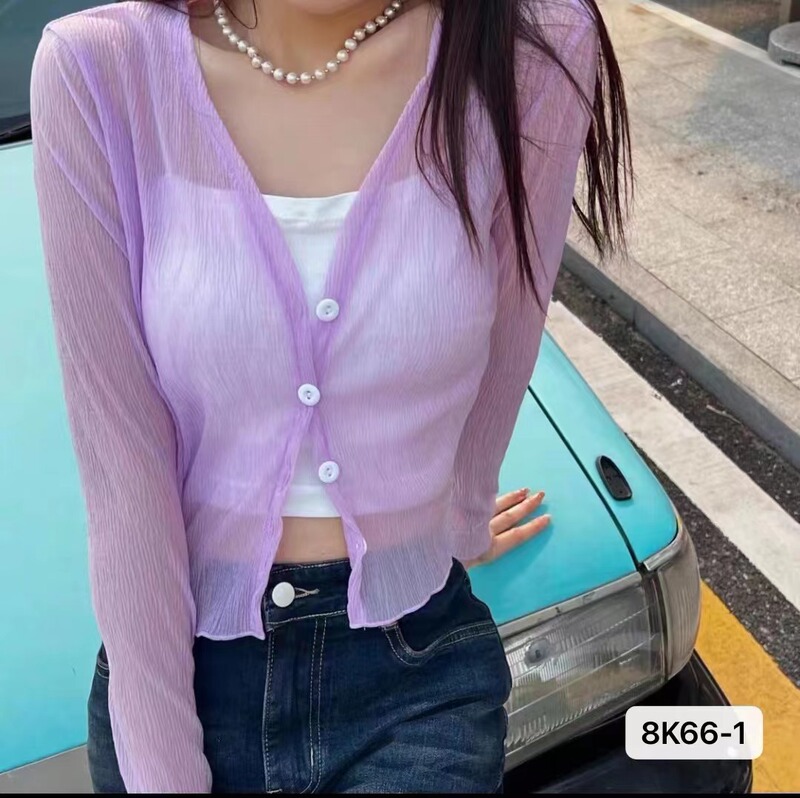 Thin Vv-Neck Knitted Cardigan for Women, Short Shawl with Skirt, Ice Silk Sun Protection Clothing, Air-Conditioning Shirt Jacket 2025