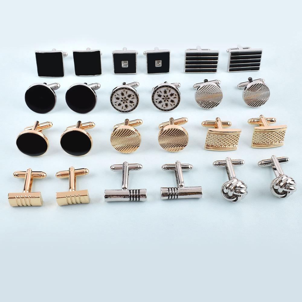 Geometric Cufflinks For Men Elegant Modern Cylinder Design_voghion.com