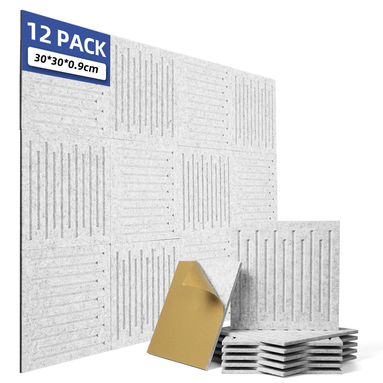 Звукопоглощающие панели из полиэфирного волокна для перегородок, войлочные панели высокой плотности, акустические самоклеящиеся стеновые панели для конференц-залов, установка без клея