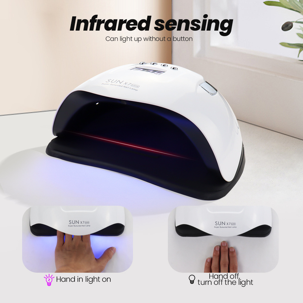 Lámpara Secadora de Fototerapia para Uñas 150W SUNX7MAX Portátil para Manicura
