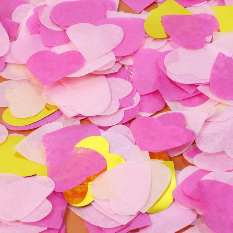 10g colorido 2.5cm confeti de amor fiesta de bodas de San Valentín sosteniendo pétalos globos transparentes relleno de bola de olas