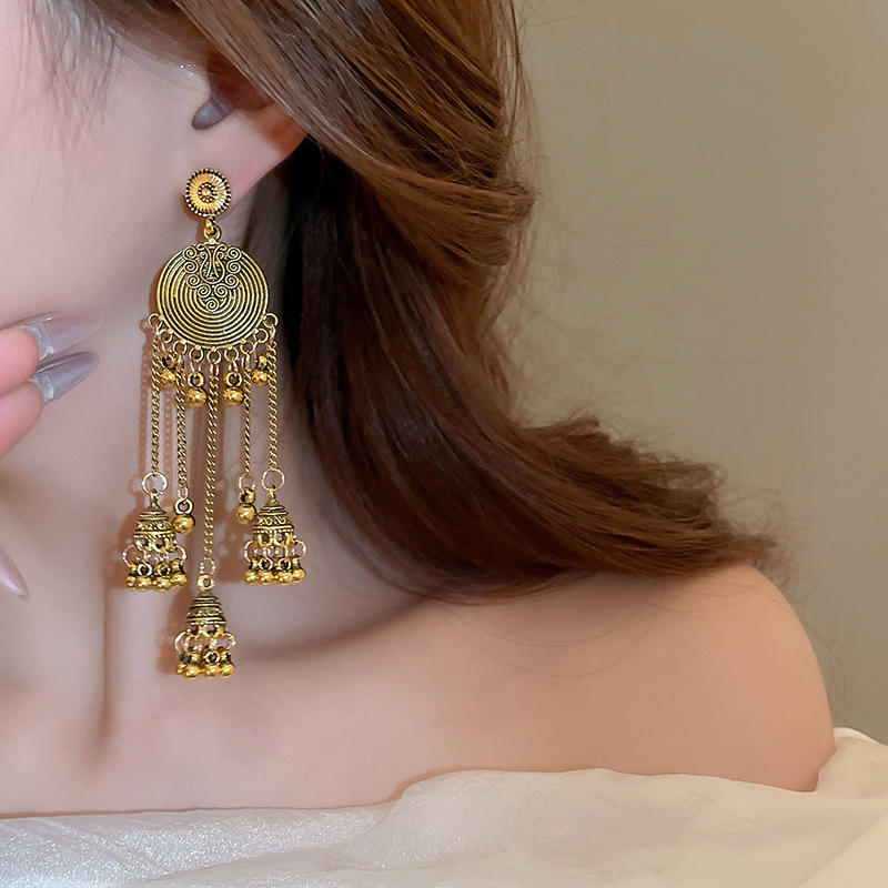 Alloy Material 1 Pair Retro Ethnic Style Geometric Alloy Drop Earrings