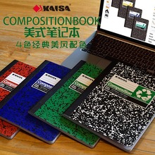 KAISA B5美式经典线缝本 composition book白色宽横线100张彩色大