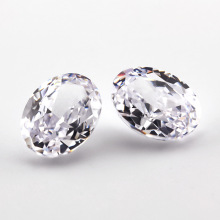 9A椭圆形透明冰花切超闪人造宝石裸石 戒面镶嵌主石DIY