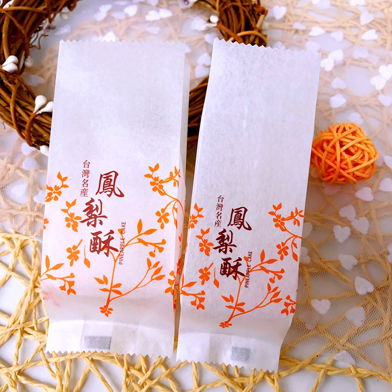 红色款凤梨酥开运酥包装纸棉纸袋100只装 点心糕点机封纸袋100个